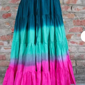 Solid Color Dip Dye Belly Dance Skirts 25-35 Yard with Ruffles Jaipur Style Dance Skirts