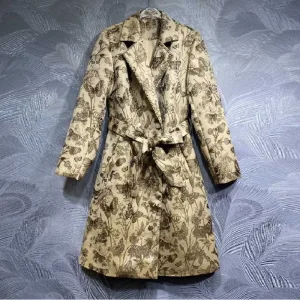 High Quality New Long Coat Trench 2024 Autumn Winter Outerwear Women Fashion Prints Double Breasted Classic Coat Windbreaker XL