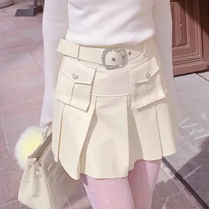 Premium Luxury Sheepskin Short Skirt Mature Women Real Leather Skirt for Plus Size Women