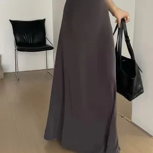 Lenzing Modal Maxi Standard Skirt for Girls Casual Western Style Rayon Fabric Printed Label Natural for Autumn Summer