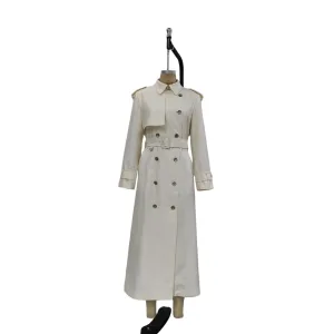 Runwaylover 3645 One Breasted 2025 Ladies Long Style Trench Coats
