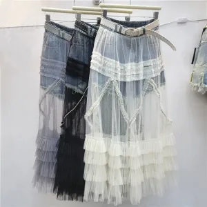 Bettergirl 2026 Spring New High-end Splicing Fashionable Slimming Versatile Half Skirt