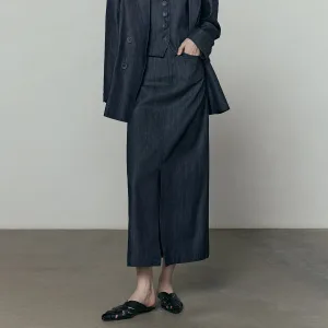 Guangzhou Shisanhang Early Spring New Half Skirt for Women Casual Linen Denim UMA WHITE Stall 25 Natural Color